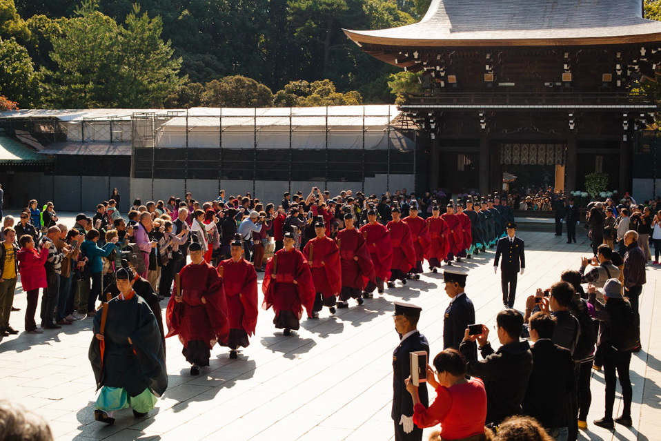 meiji-jingu, yoyogi, tokyo city guide, tokyo, japan trip, voyage au japon, sanctuaire meiju-jingu, cérémonie 3 novembre