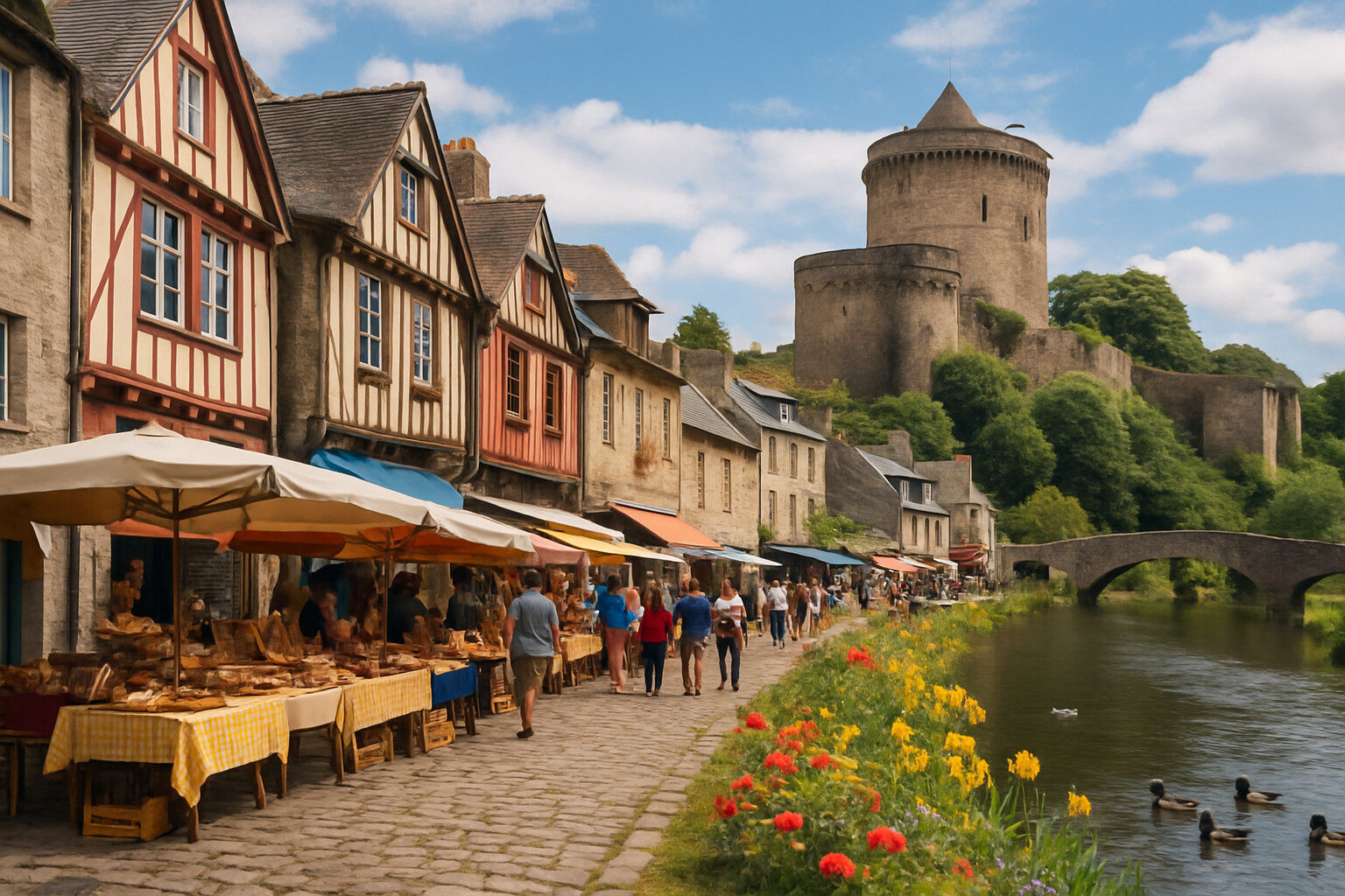découvrez dinan, joyau médiéval de la bretagne, et explorez ses incontournables : ses ruelles pavées, son château spectaculaire, et ses panoramas enchanteurs sur la rance. préparez votre voyage et vivez une expérience inoubliable au cœur de cette ville authentique.