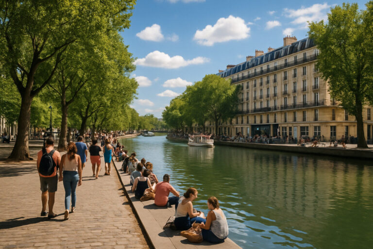 Les touristes parisiens &agrave; Paris : le canal Saint-Martin