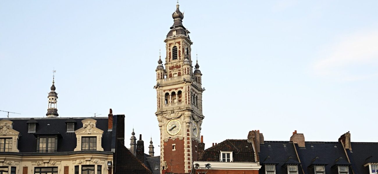 Clock tower in lille